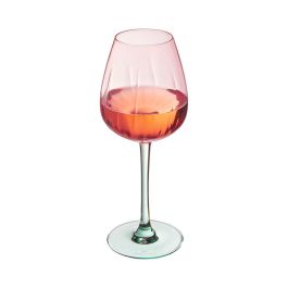 Cristal d'Arques Copas Swirly Spring - Pack 4 Copas de Cristal Rosa, 47 cL, Fabricado en Francia, Libre de Cadmio y Plomo