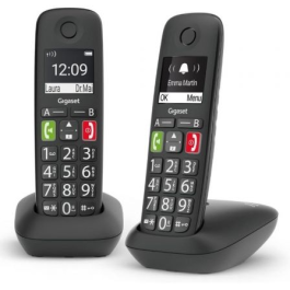 Gigaset Teléfono Inalámbrico E290 Duo Negro L36852-H2901-D201 Precio: 60.78999949. SKU: S7759817