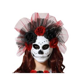 Máscara Blanca Calavera Flores Catrina Día de Muertos Halloween Accesorio Precio: 3.50000002. SKU: B1EKHK5GSV