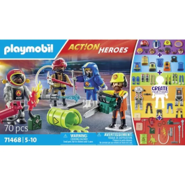 Playmobil Bomberos Action Heroes 71468 My Figures Figuras Creativas para Niños +5 Años