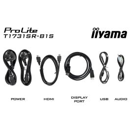 IIYAMA ProLite T1731SR-B1S 43.2 cm (17") 1280 x 1024 Pixeles SXGA LCD 5 ms Negro Pantalla Táctil Resistiva TN 250 cd/m² 1000:1 HDMI+DP