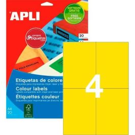 Apli Etiquetas Adhesivas 105x148 mm Inkjet-Láser C-Rectos 4 X 20H Amarillo Precio: 9.68999944. SKU: S8401012