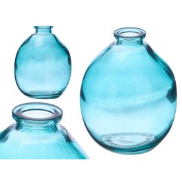 Frasco de Cristal Irregular Turquesa Giftdecor 10x12.3x10 cm (12 Unidades) Precio: 24.50000014. SKU: B12KAMLHP9