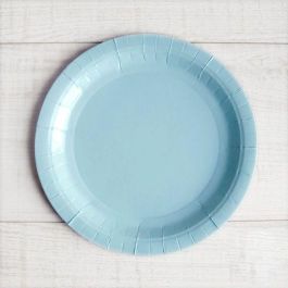 Set de 10 platos de cartón azul Baby Soja 20 cm Algon (36 Cajas) Set de 10 platos de cartón azul Baby Soja 20 cm Algon (36 Cajas)