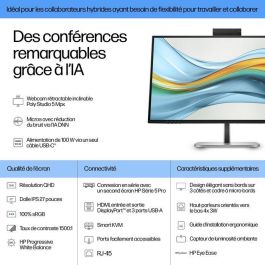 HP 527pm Series 5 Pro Monitor de Conferencias 27 pulgadas QHD USB-C con Inteligencia Artificial y ajuste personalizable