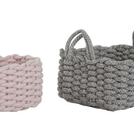 Juego de Cestas Home ESPRIT Beige Gris Rosa Cuerda (3 Piezas) (3 Unidades) Juego de Cestas Home ESPRIT Beige Gris Rosa Cuerda (3 Piezas) (3 Unidades)
