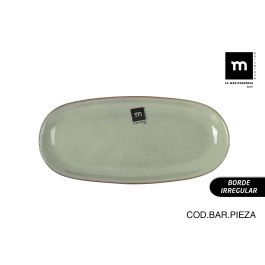Fuente Oval Macarella Green 25x12x2.2 cm - Inde (24 Unidades)