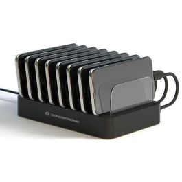 Conceptronic OZUL02B Estación de Carga 75W USB-C PD, 6x USB-A, Carga Rápida para Apple Watch, Nintendo Switch, iPad, iPhone, Samsung