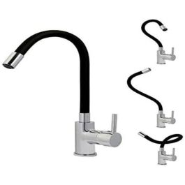 ROUSSEAU Grifo de cocina mezclador Køben - Sin ducha - Forma de memoria - Gris y negro ROUSSEAU Grifo de cocina mezclador Køben - Sin ducha - Forma de memoria - Gris y negro