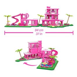 Mattel Mega Construx Figura Barbie The Dreamhouse Mansión de Construcción con 1795 Piezas para Coleccionistas y Fans de la Película