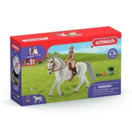 Schleich SCH41433 Figura Jinete sobre Yegua Lipizzana Horse Club con Cubo y Silla de Montar - Realista