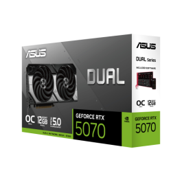 ASUS RTX5070-O12G Tarjeta Gráfica Dual OC GeForce RTX 5070 12GB GDDR7 192-bit PCI Express 5.0