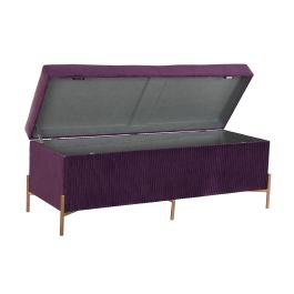 Descalzadora Glam DKD Home Decor Purpura Dorado 43 x 46 x 115 cm