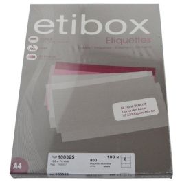 Etiquetas Adh.Impr. A4 Blanca Caja 100H C.Rectos 105X 74 Mm 800 Uds. Precio: 8.79000023. SKU: B1B8SMT23D