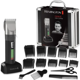 Remington Cortadora de Cabello HC5810, Motor Profesional, Cuchillas Autoafilables Cerámicas, Uso con o sin Cable, 10 Guías