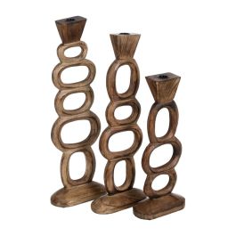 S/3 Candelabro Natural Madera de Mango 17 X 7 X 50 cm Precio: 61.5043. SKU: B18SPRQNRG