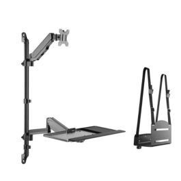 Equip Soporte VESA de pared para monitor 17"-32" con bandeja de teclado, inclinación ajustable, gestión de cables y soporte CPU incluido (650170) Precio: 151.9899997. SKU: B1ASBHCLBA