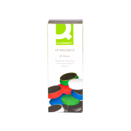 Q-connect Iman para sujecion 25 mm colores surtidos caja de 10 unidades ideal para pizarras magneticas