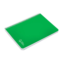 Liderpapel Cuaderno espiral A5 Witty tapa dura 80 hojas 90gr cuadro 4mm con margen color verde