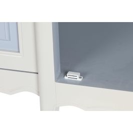 DKD Home Decor Vitrina Mediterraneo Bayona 2023 Blanco Azul Celeste Madera Cristal 44 x 199 x 141.5 cm