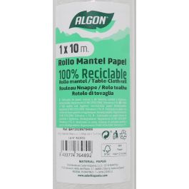 Mantel Blanco en Rollo con Mandril 1X10 - Algon (12 Unidades)
