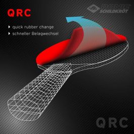 Schildkröt 758221 - Raqueta de Tenis de Mesa 100% Carbono con Goma Liga QRC - Talla Única