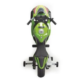 Injusa Moto Kawasaki Ninja 12V 6521-221, Moto infantil eléctrica, soporta hasta 50kg, para niños +3 años