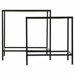 Soporte para Maceta Alexandra House Living Negro Hierro Azulejo 37 x 51 x 50 cm 2 Piezas