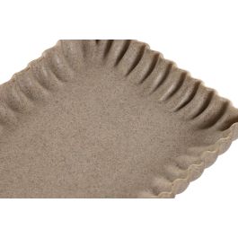 DKD Home Decor Bandeja Scandi Beige Resina 18 x 28 x 3 cm (4 Unidades)