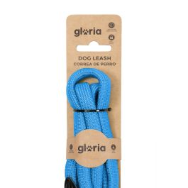 Gloria Correa de Nylon Redondo Doble Capa Resistente y Segura con Mosquetón Retráctil - 10mm x 120cm Azul Turquesa