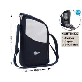 Mochila Nevera Kit Picnic Azul Marino