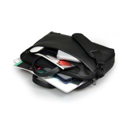 PORT Designs Maletín Zurich Toploading TL 35.6-39.6cm (14-15.6") para Portátil 15", Poliéster/Cuero Sintético, Negro