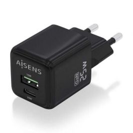 AISENS - CARGADOR GaN 25W, 1xUSB-C PD3.0 QC4.0, 1xUSB-A QC3.0, NEGRO AISENS - CARGADOR GaN 25W, 1xUSB-C PD3.0 QC4.0, 1xUSB-A QC3.0, NEGRO