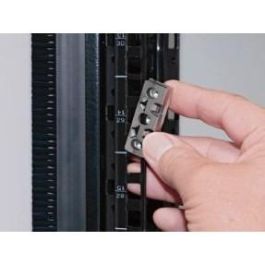 Rittal 2090.000 19" Fastener 1 HE mit Kontaktierung 24 Stück Zinc de acero Plata