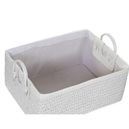 Cesta Basicos DKD Home Decor Blanco Negro 34 x 49 x 45 cm Set de 5