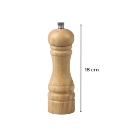 Fackelmann Juego de 2 Molinillos de Pimienta Manuales Madera 18 cm
