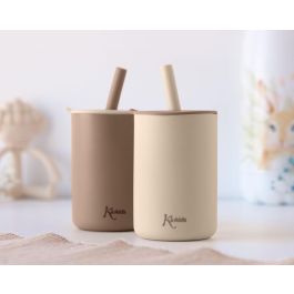 Vasos En Silicona Beige Con Pajita Precio: 8.59000054. SKU: B13FKBQA5S