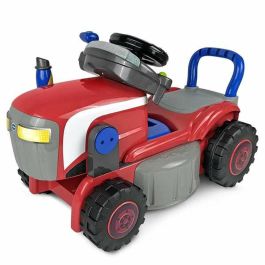 Triciclo Infantil de Plástico 2 en 1 Convertible en Tractor y Cortacésped Rojo para Niños de 12 a 36 Meses con Sonidos y Luces