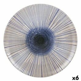 Plato Llano La Mediterránea Irys Porcelana (6 Unidades) (Ø 26 cm)