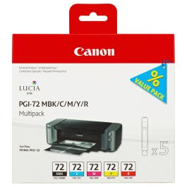 CANON Cartucho PGI-72KIT-COL Pixma Pro 10 Kit MBK/C/M/Y/R Precio: 68.4999997. SKU: B1DSCVRANC