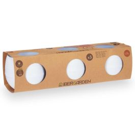 Set 3 Macetas con Reserva de Agua Ibergarden 13 cm Blanco (4 Unidades)