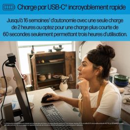 HP 925 Ratón Vertical Ergonómico con Reposamuñecas Desmontable, Diseño para Posición Natural de Mano, Mayor Comodidad y Productividad