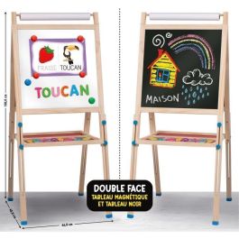 Lisciani Giochi Pizarra maxi regulable para niños - LIS8008324104895 - Ideal para aprender a leer y escribir