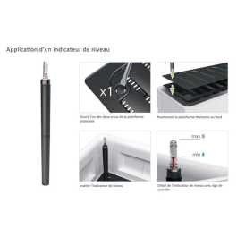 Stefanplast Caja de Flores Rectangular Deluxe Natural con Enrejado - 100x43x142cm - 90+6.5L Reserva Agua - Antracita