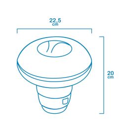 Dispensador grande de quimicos flotante (granulado o pastillas) ø 22,5 x 20 cm Dispensador grande de quimicos flotante (granulado o pastillas) ø 22,5 x 20 cm