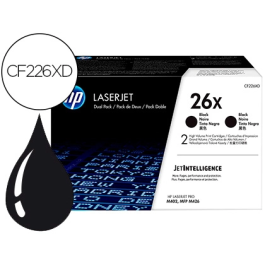 HP Toner Negro Laserjet Pro M402Dn M402N M402D M426Dw M426Fdn M426Fdw 26X Pack 2 Precio: 484.88999977. SKU: S8409764
