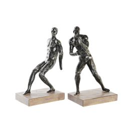 DKD Home Decor Sujetalibros Loft Hombre Resina y Madera Negro Natural Set de 2 - 26 cm Alto Precio: 19.55844. SKU: S3030184