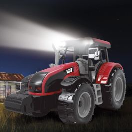 Tachan Tractor Rojo Juguete 1:32 con Apero, Fricción, Luces y Sonido T01055