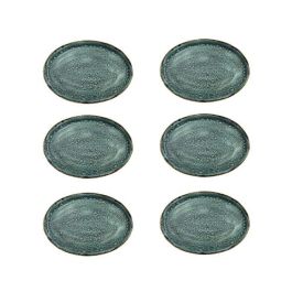 Moon Turquoise Fuente Oval 34X24X2 Cm (6 Unidades) Moon Turquoise Fuente Oval 34X24X2 Cm (6 Unidades)