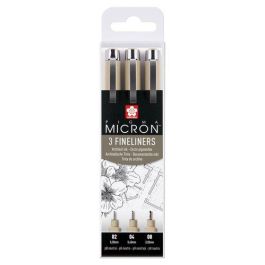 Talens Rotuladores Permanentes Pigma Micron Fineliner Negro - Estuche de 3 (0.30 mm, 0.4 mm, 0.5 mm) Precio: 4.49999968. SKU: B1HQRP55NH
